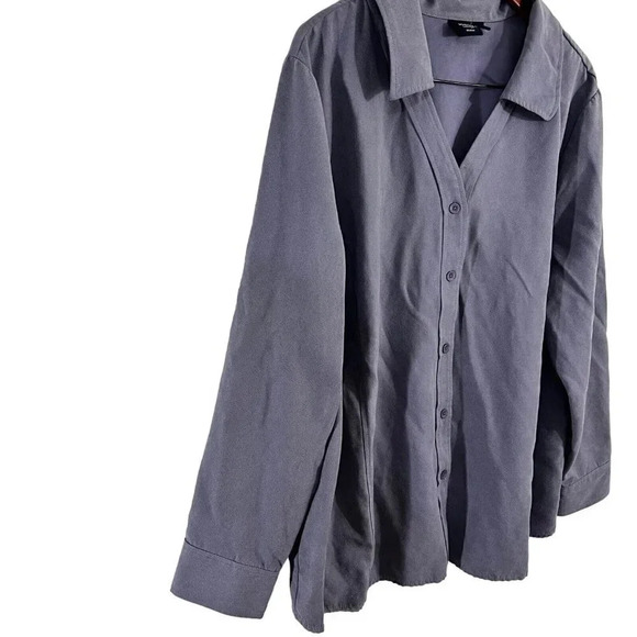 Sonoma Life + Style Women Purple Blouse 3X Lavender Lined Thick Career Office - Picture 3 of 7